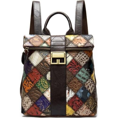 New High Quality Real Leather Women Backpack Genuine Leather Backpacks for Teenage Girls School Shoulder Bag Bagpack Female bags