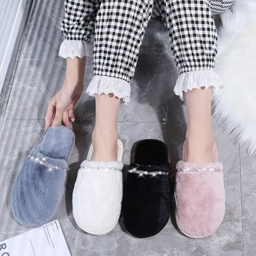Winter Women Slippers Female Warm Furry Indoor Home Cotton Shoes Fashion Comfortable Ladies House Slipper Womens Footwear New