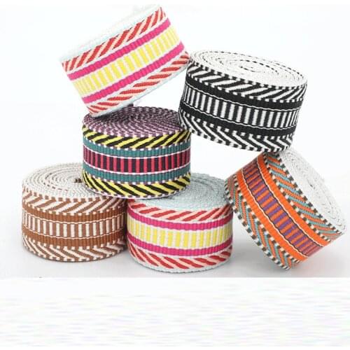 1 Yard Cotton Webbing 3.8/5CM Width Soft Thin Ribbon Sewing Material for Bag Strap Belt DIY Clothes Tape Decor Craft