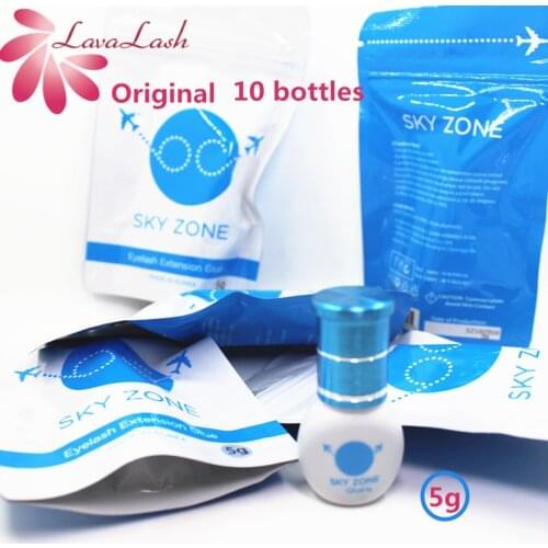 10 bottles/lot Free Shipping Original Korea Sky Zone Glue Eyelash Extensions Glue 5ml Brand False lash glue makeup beauty tools