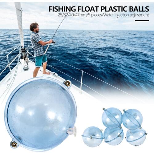5 Pcs/Set Fishing Float ABS Plastic Balls Water Ball Bubble Floats Tackle Sea Fishing Outdoor Accessories Blue Red 25/32/40/47mm
