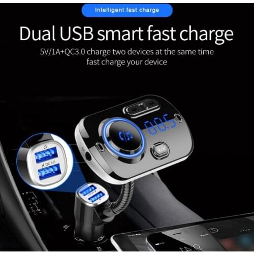 50% Hot Sell BC49AQ Bluetooth 5.0 Music Player Voice Assistant Multifunction Car Charger