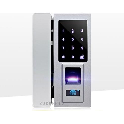DIY glass door special Electronic Door Lock Touch Screen Fingerprint /Password Digital Code /RFID Card Keyless Latch Bolt Lock