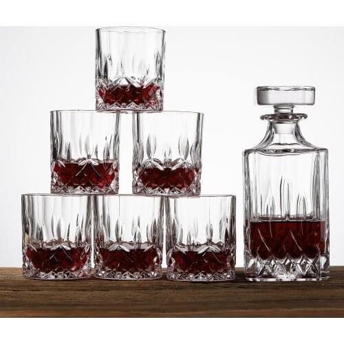 Europe Transparent Glass Fashion Creative Whiskey Glass Bottle Luxury Modern Design Chopeira Portatil Household Product Ec50jj