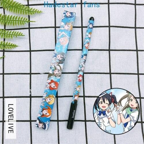 10 sets/lot Anime Love Live Gel pen LoveLive! School idol project Ballpoint Pen 0.5 Black refill Pens toy gift