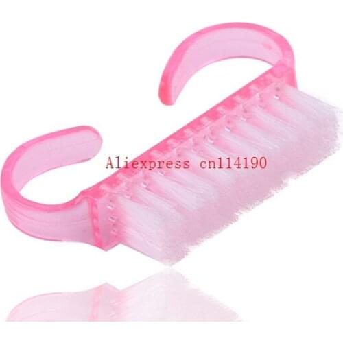 Hot sale 6.5*3.5 cm Pink Nail Art Dust Brush Tools Dust Clean Manicure Pedicure Tool Nail Accessories