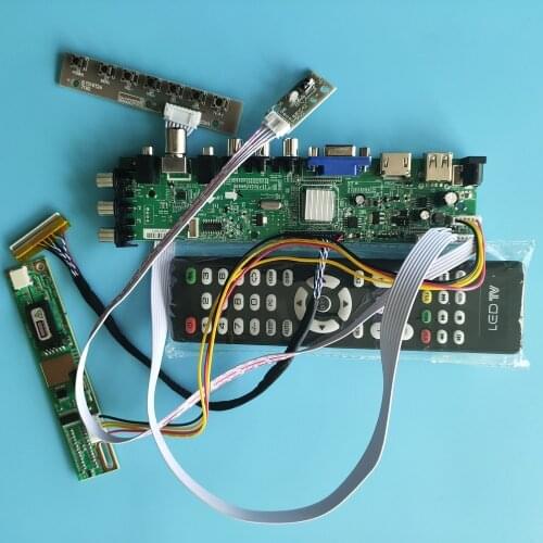 Kit for LP154WX4(TL)(B4) remote USB AV digital 30pin 1280X800 TV Panel VGA DVB-T DVB-C HDMI LCD 15.4" 1 CCFL Controller board