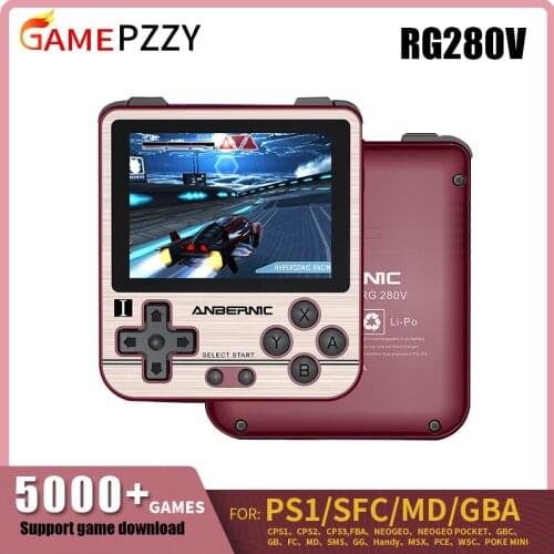 Mini Handheld Video Game Console RG280V Portable Retro Game Console 2.8inch IPS Screen Support TF Card Expansion Gift For Christ