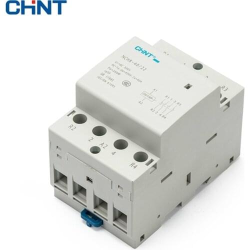 CHINT 4P 40A Household Communication Ac Contactor NCH8-40/22 220V Guide Type 2 Normally Open 2 Often Close