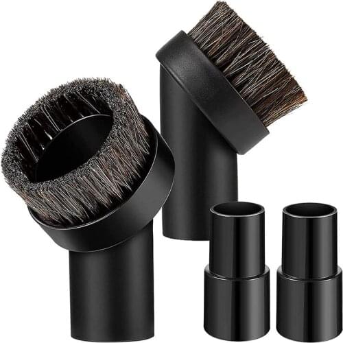 Round Dust Brush Vacuum Brush Attachment 1-1/4 Inch Brush Replacement with 1.25 to 1.37 Inch Vacuum Hose Adapter Tool