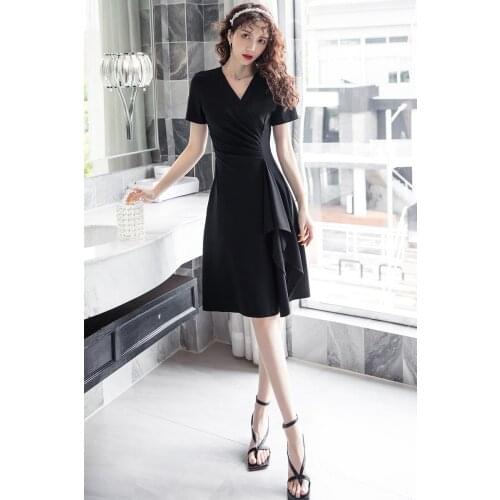 Summer New Black dress Fashion Women Temperament Sexy dress Midi Dress Ladies Banquet party Dress 2021 dresses for women