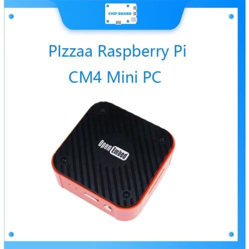 PIzza Raspberry Pi CM4 Mini PC with 4GB RAM, 32GB eMMC and 2.4/5GHz WiFi