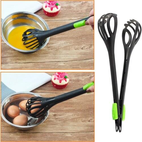 Multifunction Balloon Whisk Hand Mixer Egg Beater Dual Purpose Food Clip Manual Blender Egg Cream Stirring Kitchen