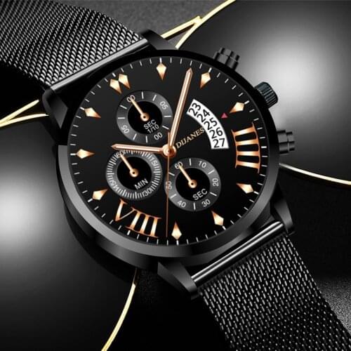 Reloj hombre Men Watches 2021 Luxury Business Quartz Watch Men Stainless Steel Mesh Belt Clock for Man Gift relogio masculino