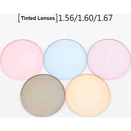 Single Vision Solid and Gradient Tinted Lenses for Men and Women Optical Prescription Tinted Glasses Lenses 1.56/1.61/1.67