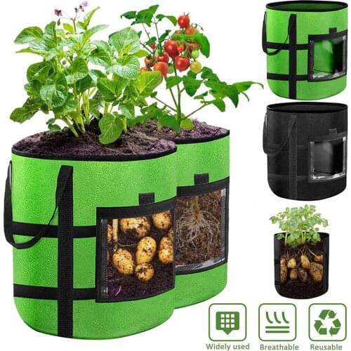 Potato Planting Qualited Fabric Bags Garden Pots Planters Vegetable Seeding Planting Bags Moisturizing jardin Farm Garden Tool