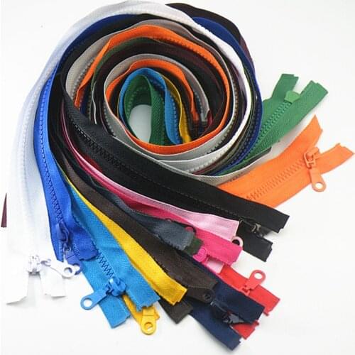 50Pcs 60-100cm long resin Multicolor open tail zipper coat down jacket coat childrens zipper clothes DIY Sewing accessorie
