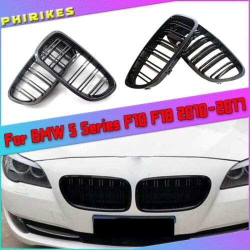 Grill Grille Gloss Black Kidney Sport for BMW F10 F18 F02 F11 M5 10-15 Dual Slat