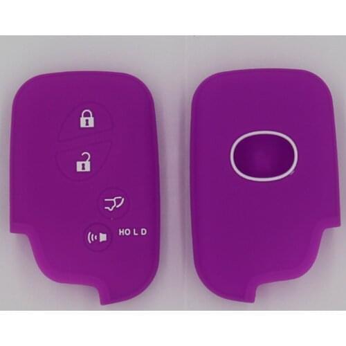 Silicone Rubber Car Key Cover Case for Lexus LS460 LS600h 2014 2015 2016 4 Buttons Remote Key Holder Fob Shell Protection Skin