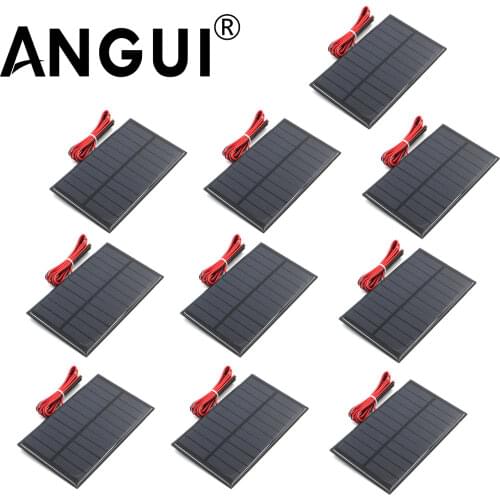 5.5V Solar Panel with 30/100/200cm wire Mini Solar System DIY For Battery Cell Phone Charger 0.44W 0.55W 0.6W 0.88W 1W 1.6W toy