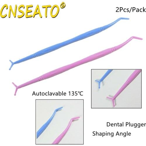 2Pc Dental Plugger Filling Kit Composite Resin Spatula Filler Autoclave Dentistry Instrument Plastic Dentist Therapy Tool Knife