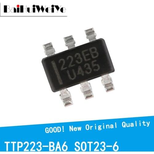 20PCS/LOT TTP223-BA6 223B TTP223 SOT23 SOT-23-5 SMDSingle touch key detection IC New Original