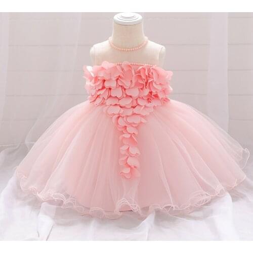 2021 Baby Girl Summer Lace Heart White Dresses Baby Girls Princess Dress Baptism Clothes Newborn Birthday Dress For Baby Girl