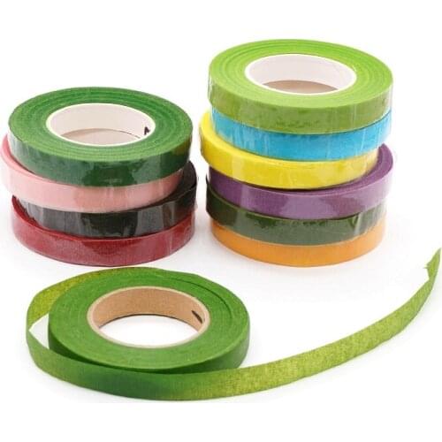30 Yard 12mm Self-adhesive Floral Stem Tape Artificial Flower Branch Iron Wrapping Florist Green Tapes DIY Craft Flower Supplies