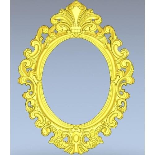 3d model oval frame relief for cnc machine in STL file format simple border --2