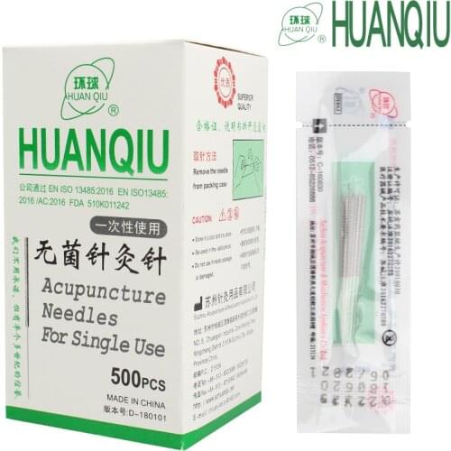 500pcs sterile disposable acupuncture beauty massage acupuncture needle 0.16/0.18/0.22/0.25/0.30/0.35mm