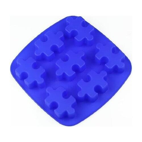 7-cavities Puzzles Silicone Cake Baking Mold Mould Candy Pans Handmade Biscuit Mold