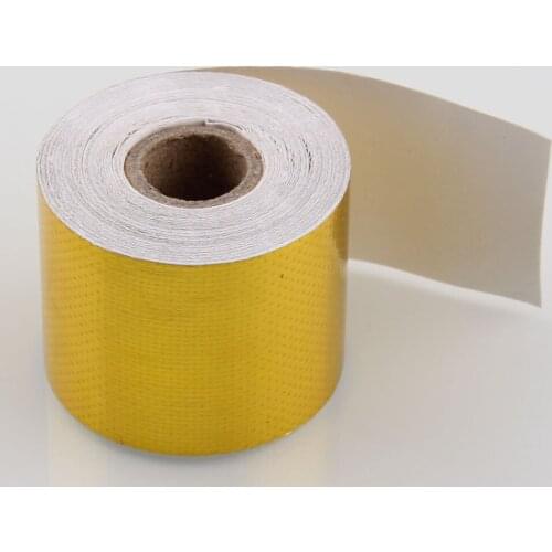 Car Reflective Heat Shield Self Adhesive Manifold Wrap Roll Gold 2"x33