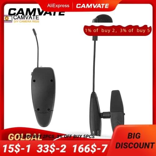 CAMVATE UHF Wireless Lavalier Microphone System Instrument Type Mic With Rechargeable Transmitter & Receiver For Live Show/Youtb