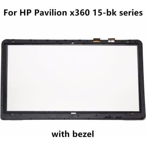 15.6'' for HP Pavilion x360 15-bk 15-bk009na 15-bk057sa 15-bk060sa 15-bk062na 15-bk093ms Touch Screen Digitizer Glass with Bezel