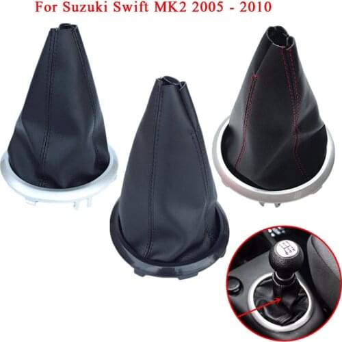 For Suzuki Swift MK2 2005 2006 2007 2008 2009 2010 Car Gear Shift Knob Gaiter Boot Cover Frame Headball Lever Stick Case Collar