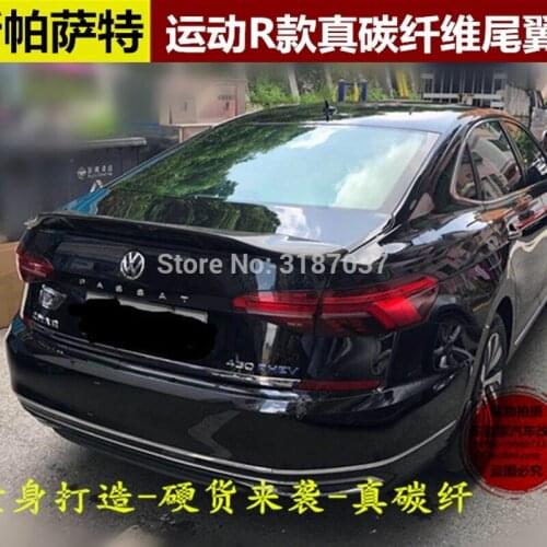 For Volkswagen Passat CC Sandard 2009-2017 R Style Carbon Fiber Rear Roof Spoiler Wing Trunk Lip Boot Cover Car Styling