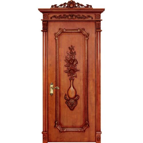 Solid timber Entry Doors Front Solid Wood Door For home luxury solid entry interior wood door design B23