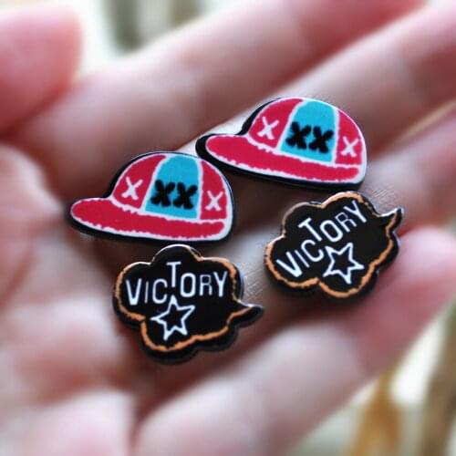 Hot Sale For Diy Craft Hair Accessory 20Pcs Mixed Cute Flat Back Resin Victory