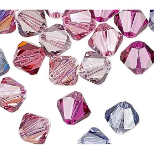 BEAUCHAMP 4mm Crystal Beads Bicone Shape Stone Decor Jewelry Findings Tassel Earring Glass Quartz Charms Bracelet Accessories