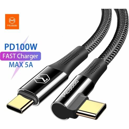 MCDODO Quick Charge 4.0 USB C to USB Type C Cable For Samsung S20 PD 100W Fast Charger Cord USB C Type c Cable For Xiaomi Redmi