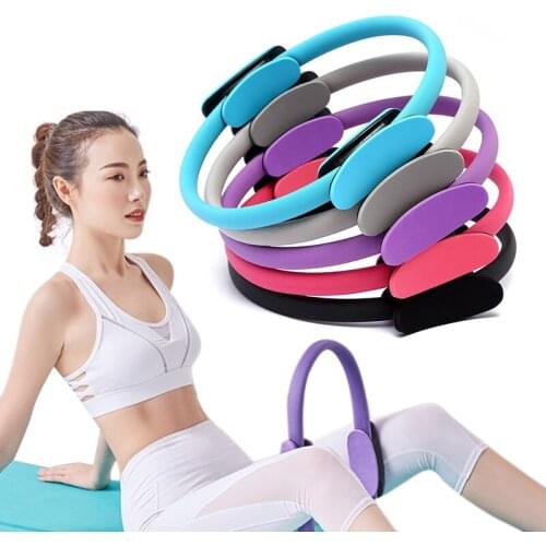 38cm Yoga Fitness Pilates Ring Professional Yoga Resistance Circle Home Gym Workout Women Fitness Sports Magic Ring