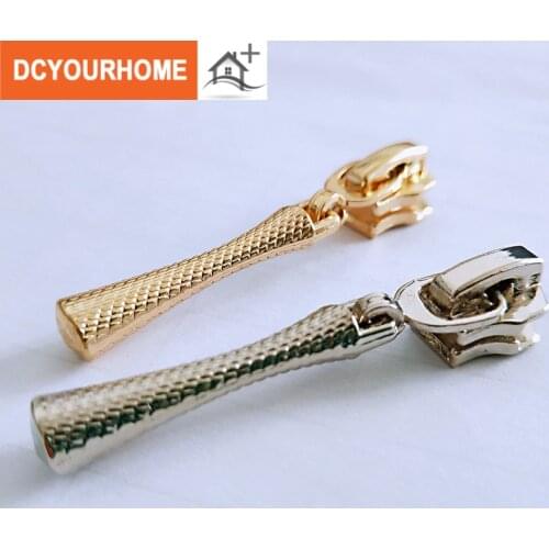 5pcs metal zipper puller small waist puller clothing luggage accessories slider zipper head clothing accessories(5type)