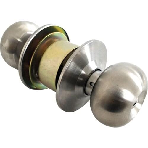 Stainless Steel Door Knob Lockset Round Ball Style Privacy Bedroom Bathroom Handle Lockset Stainless Steel Door Handle Set
