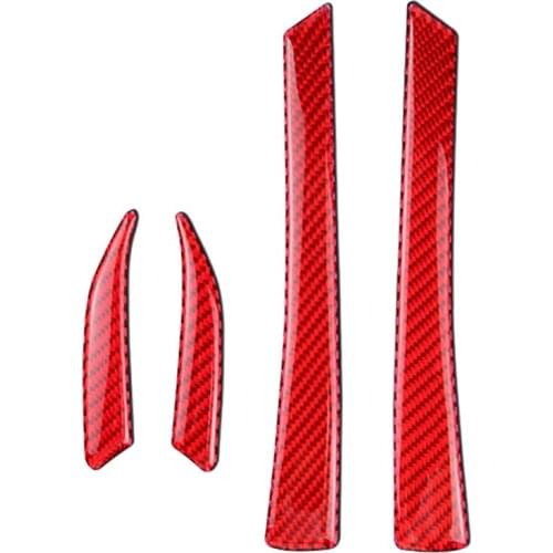 Car Rearview Mirror Anti-Rub Strips Anti-Collision Carbon Fiber Stickers Decals for Ford Mustang 2015-2019