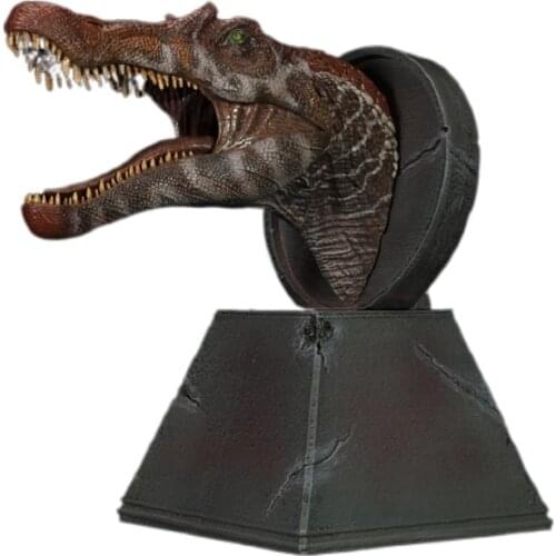 Nanmu Dinosaur Dragon Spinosaurus Supplanter Head Busts Statue With Magnet Classic Toys For Boys Animal Model