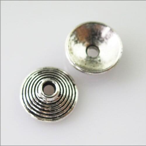 New 50Pcs Tibetan Silver Cone End Bead Caps Connectors 10mm