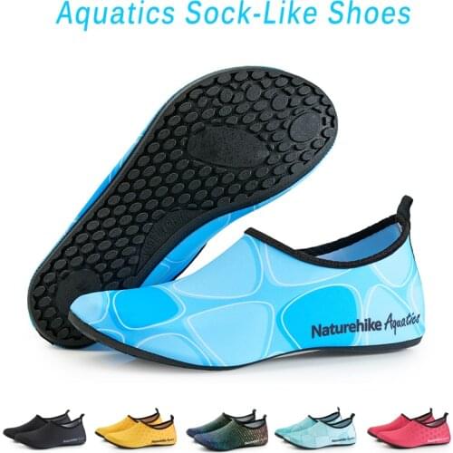 Naturehike Summer New Water Sports Shoes Barefoot Quick-Dry Aqua Yoga Socks Slip-On Sock-like Beach Shoes For Men Women 6 Color