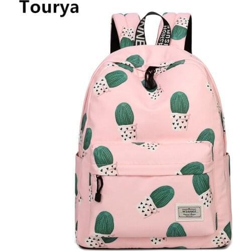 Tourya Casual Women Backpack Cute Shoulder School Bags Bookbag For Teenagers Girls Schoolbag Laptop Backbag Travel Bag Mochila