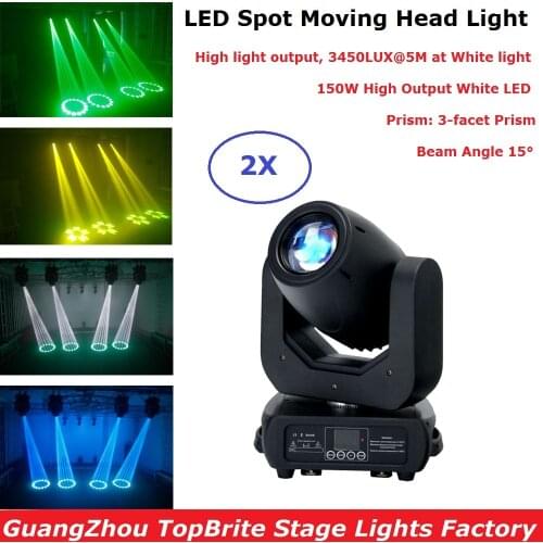Professional 150W LED Moving Head Spot Light DMX 512 Controller Dj Stage Lighting Effect Party Light Christmas Light Projector