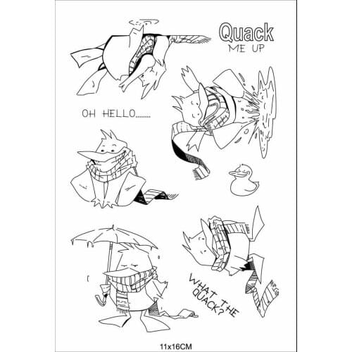 Quack Clear Stamp for Scrapbooking Transparent Silicone Rubber DIY Photo Album Decor Y803